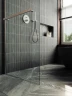Душевая перегородка Maybah Glass MGD-726-5ш 790x1950 в широком профиле Хром матовый стекло прозрачное