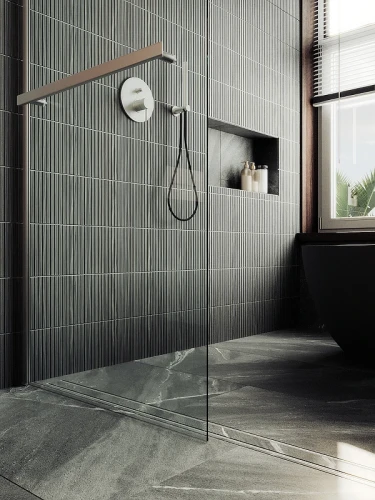 Душевая перегородка Maybah Glass MGD-726-5ш 790x1950 в широком профиле Хром матовый стекло прозрачное