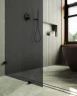 Душевая перегородка Maybah Glass MGD-272-6 890x1950 коннектор стена-стекло Черный стекло графитовое матовое