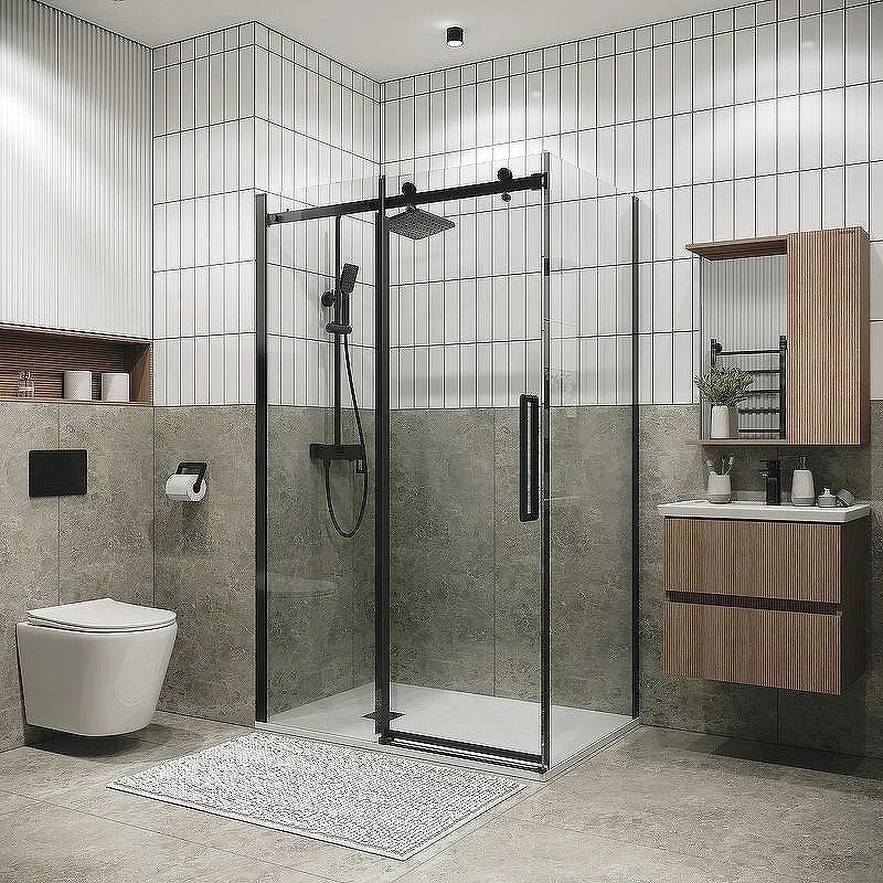 Душевой уголок Grossman Classic 120х80 120.K33.04.1280.42.00 профиль Графит сатин стекло прозрачное
