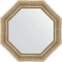 Зеркало Evoform Octagon 78х78 BY 3816 в багетной раме - Серебряный акведук 93 мм стекло
