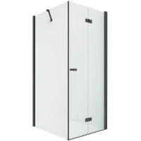 Душевой уголок New Trendy New Soleo Black 90х80 R D-0239A/D-0114B профиль Черный стекло прозрачное