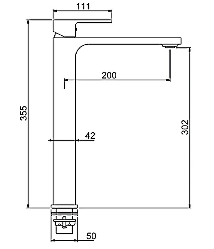 Смеситель для раковины Gappo G83 G1083-82 Белый Хром