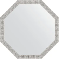 Зеркало Evoform Octagon 68х68 BY 3681 в багетной раме - Мозаика хром 46