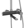 Душевая система Grossman Alba 500.K35.06.100/210 Хром Черная латунь на стену