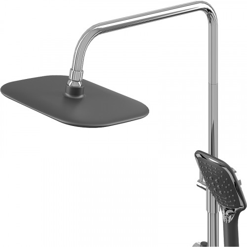 Душевая система Grossman Alba 500.K35.06.100/210 Хром Черная латунь на стену