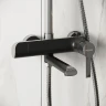 Душевая система Grossman Alba 500.K35.06.100/210 Хром Черная латунь на стену