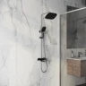 Душевая система Grossman Alba 500.K35.06.100/210 Хром Черная латунь на стену
