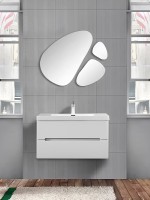 Тумба с раковиной Parly Spa River 60 River60 10102 подвесная Лилейно-белая