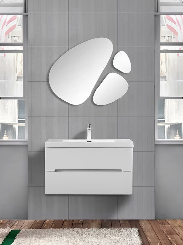 Тумба с раковиной Parly Spa River 60 River60 10102 подвесная Лилейно-белая