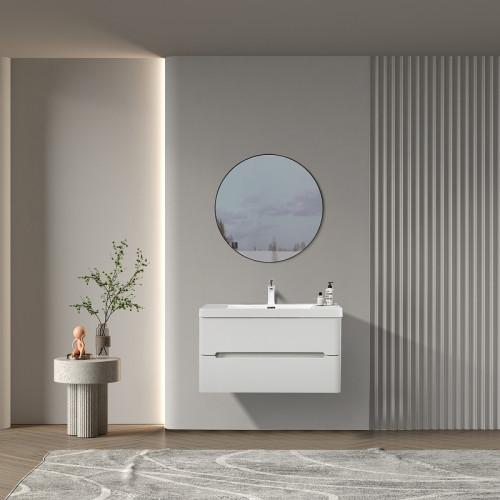 Тумба с раковиной Parly Spa River 60 River60 10102 подвесная Лилейно-белая