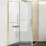 Душевой уголок Vincea Slim Soft 110x100 VSR-1SS1011CLG профиль Брашированное золото стекло прозрачное