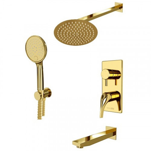 Душевая система WasserKRAFT А71208 Золото латунь встраиваемый