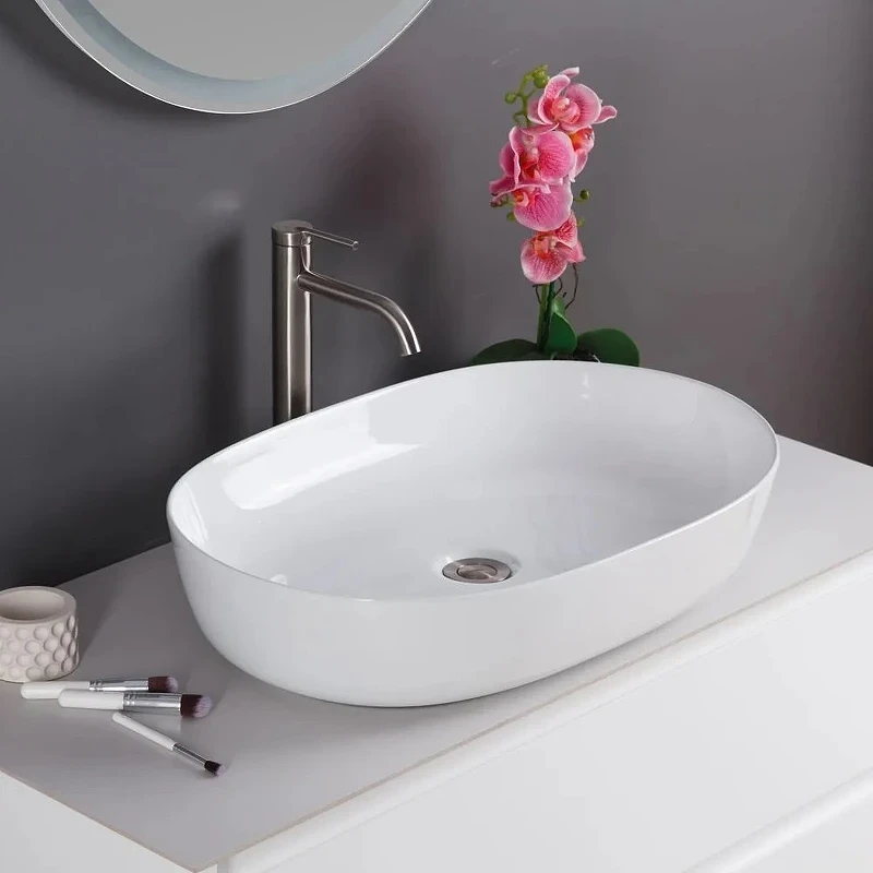 Раковина-чаша BelBagno 61 BB1348 Белая фаянс накладная