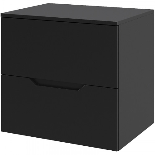 Тумба под раковину Orange Line 60 Li-60TubMDF подвесная Черная матовая МДФ / ЛДСП