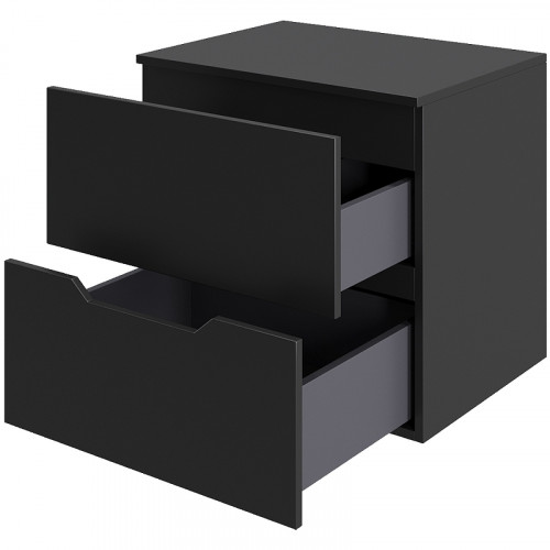 Тумба под раковину Orange Line 60 Li-60TubMDF подвесная Черная матовая МДФ / ЛДСП