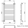 Водяной полотенцесушитель Ника Trapezium ЛТ (Г2) 100/60 Хром нержавеющая сталь