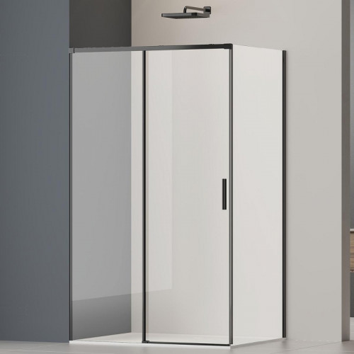 Душевой уголок Vincea Soft 2 110x80 VSR-3SO28011CLB профиль Черный стекло прозрачное