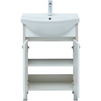 Тумба с раковиной Aquanet Донна 60 298579 Белый дуб Белая МДФ / ЛДСП