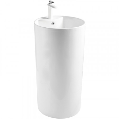 Раковина SantiLine 46 SL-4003MW Белая матовая фаянс напольный