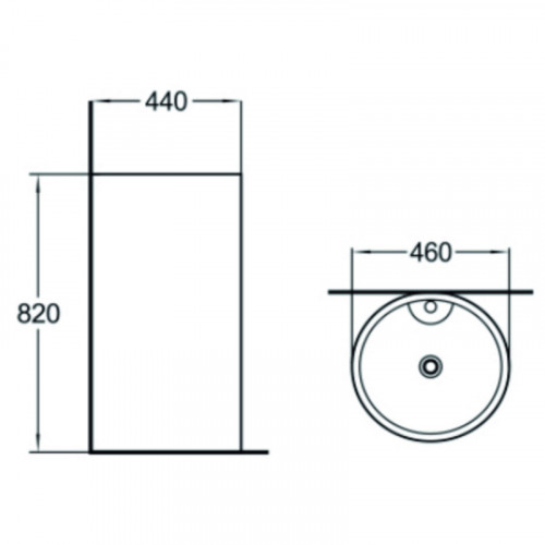 Раковина SantiLine 46 SL-4003MW Белая матовая фаянс напольный