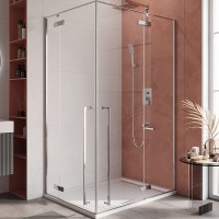 Душевой уголок Cezares Liner 120x90 R LINER-AH-2-120/90-C-Cr-R профиль Хром стекло прозрачное