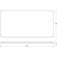 Зеркало Defesto Opti 120x60 DF 2808RH с подсветкой 34W-4500К/ИК - выключатель/Нейтральный белый свет