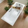 Ванна из искусственного камня Delice Veneto 170х75 DLR330061RB-G цвет Белый глянцевый с черными ручками