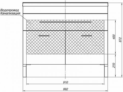 Тумба с раковиной Aquanet Верона 100 287662 Белая МДФ / ЛДСП
