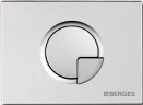 Комплект унитаза с инсталляцией Berges Okus 043276 с сиденьем Микролифт и клавишей смыва Хром матовый фарфор подвесной