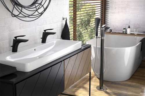 Смеситель для раковины Kludi Balance 520268775 Черный Хром латунь