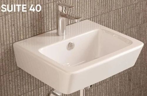Раковина подвесная Sanita Luxe Suite 40 WB.FN/Suit/40-C/WHT.G/S1 цвет Белый