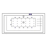 Акриловая ванна Excellent Crown Grand 190x90 WAEX.CRG19.NANO.CR с гидромассажем