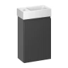 Тумба с раковиной Wellsee WC Area 40 L 221802002 подвесная цвет Темно-серый матовый