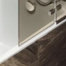 Шторка для ванны Maybah Glass MGV-657-4 690х1400 поворотная с добором Хром глянцевый стекло бронзовое