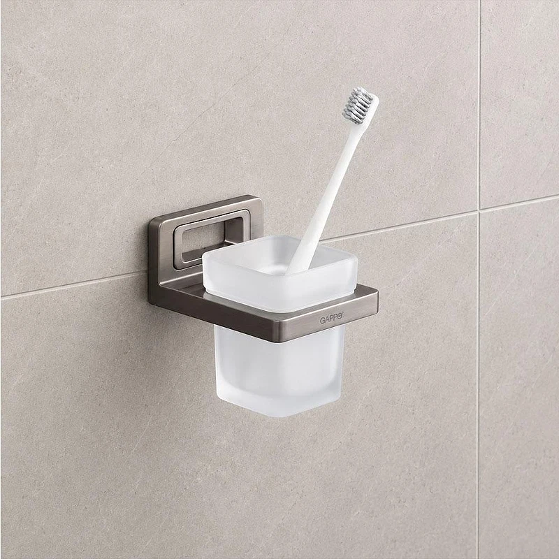 Стакан для зубных щеток Gappo G30806-9 цвет Оружейная сталь