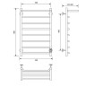 Электрический полотенцесушитель Comfysan Scola EC-8 80x50 016982 с полкой Хром