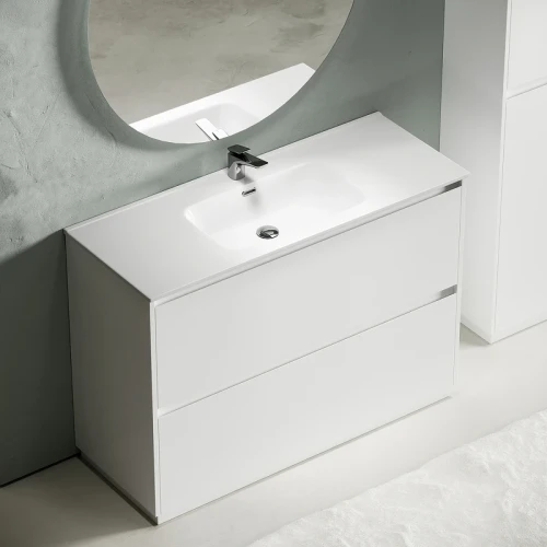 Тумба под раковину Sancos Libra Floor 120 LB120F-1W Белый глянец МДФ / ЛДСП