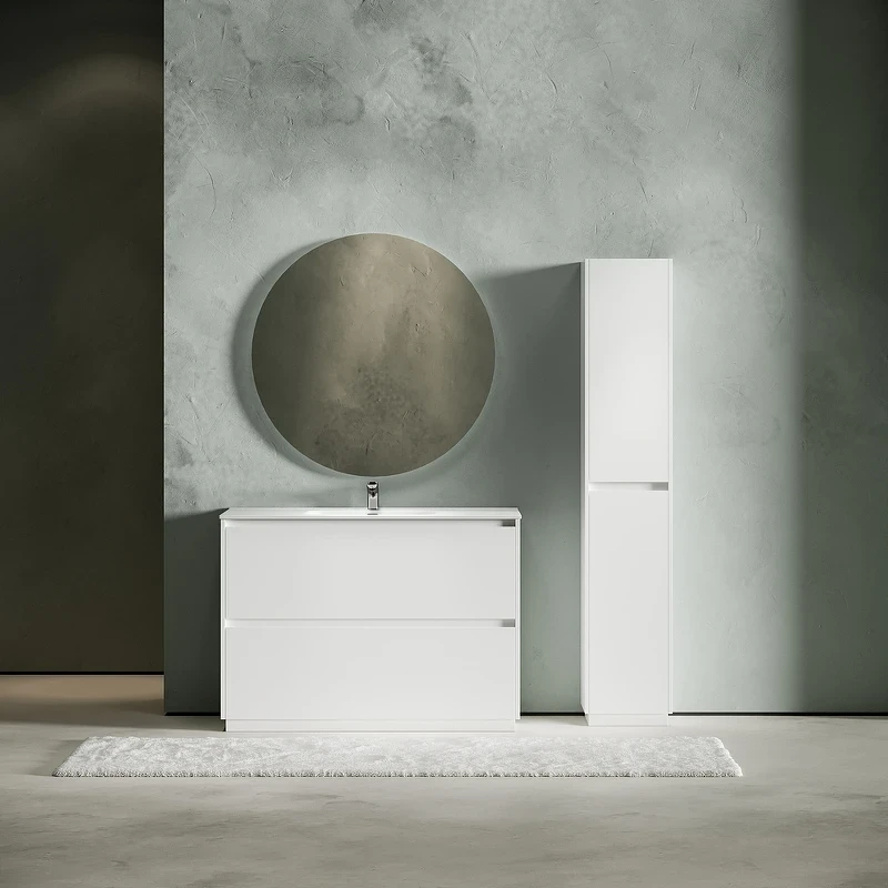 Тумба под раковину Sancos Libra Floor 120 LB120F-1W Белый глянец МДФ / ЛДСП