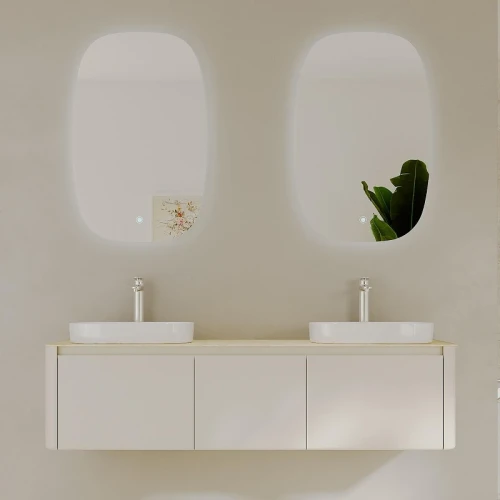 Тумба с раковиной Black&White Universe U916.1600-2 160 9161600-2 цвет Beige glossy