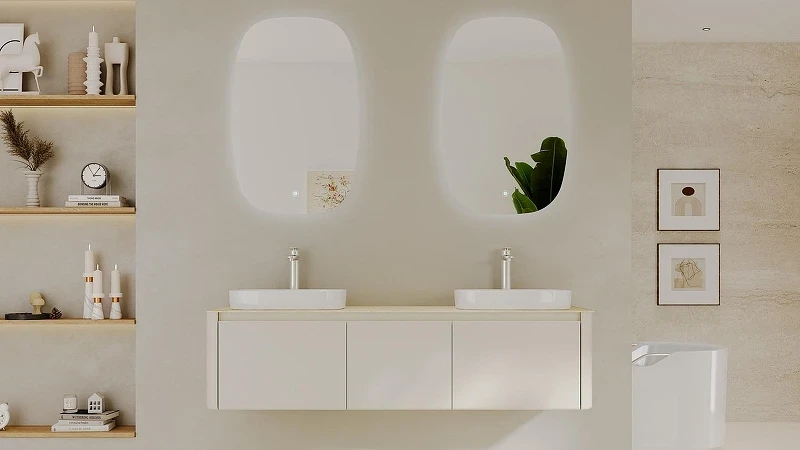 Тумба с раковиной Black&White Universe U916.1600-2 160 9161600-2 цвет Beige glossy
