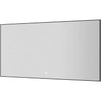 Зеркало Boheme Modern 140x70 543-140-B с подсветкой Черное с сенсорным выключателем и подогревом стекло