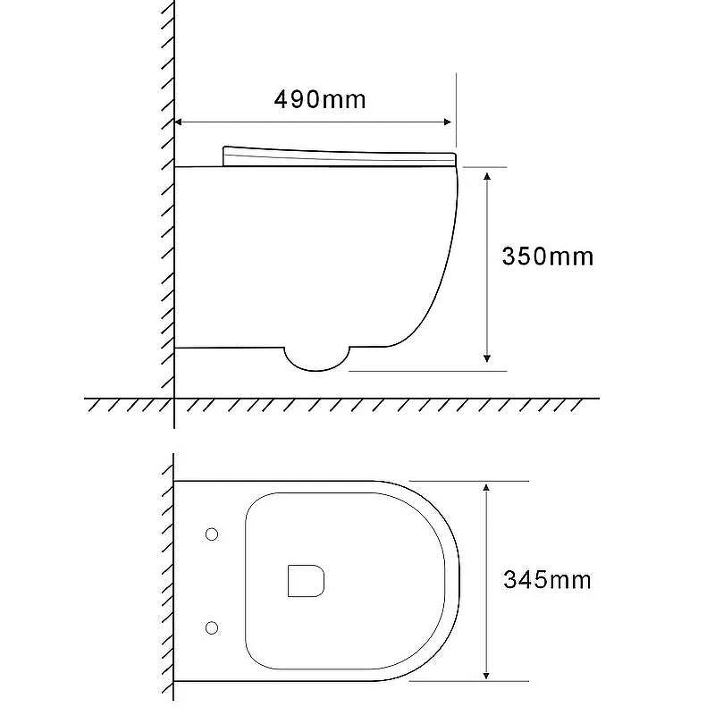 Унитаз Azario Bonelle AZ-2801E подвесной цвет Белый
