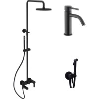 Комплект смесителей Paffoni Light KITZCOL632NO71 Черный матовый латунь