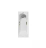 Чугунная ванна Vinsent Veron Concept 165x70 VCO1657042H/VH0015GD цвет Белый с дугообразными золотыми ручками