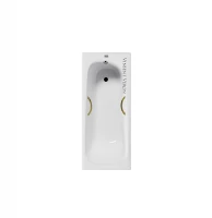 Чугунная ванна Vinsent Veron Concept 165x70 VCO1657042H/VH0015GD цвет Белый с дугообразными золотыми ручками