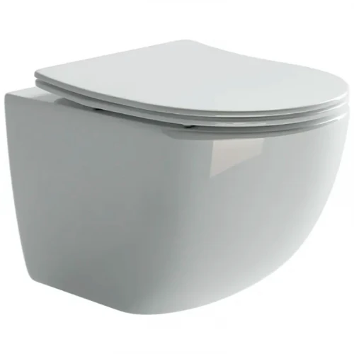 Комплект унитаза с инсталляцией Ceramicanova Forma CN3009_1001B_1000 с сиденьем Микролифт и Черной матовой клавишей смыва фарфор подвесной