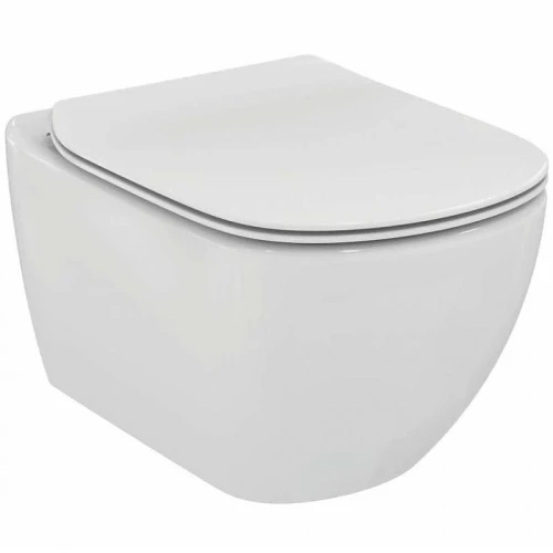 Унитаз с инсталляцией Ideal Standard Tesi P3868V1 с сиденьем Микролифт и клавишей смыва Хром