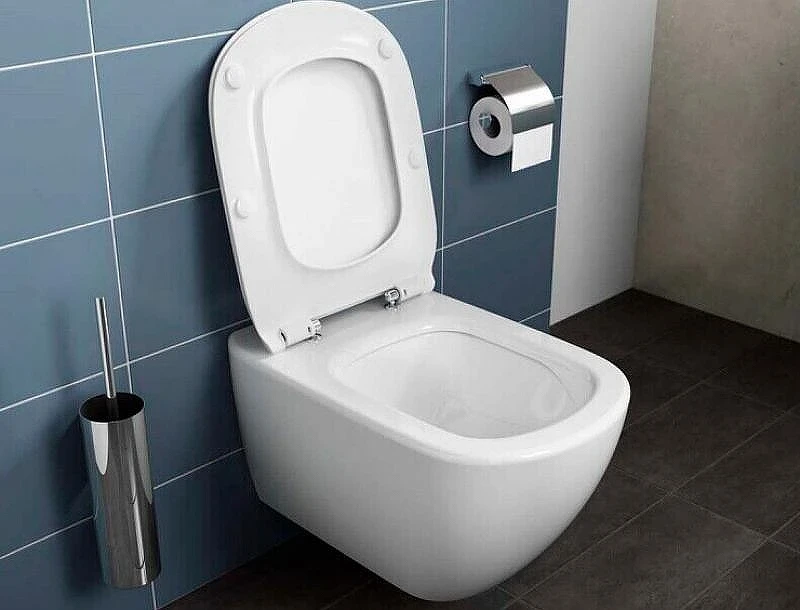 Унитаз с инсталляцией Ideal Standard Tesi P3868V1 с сиденьем Микролифт и клавишей смыва Хром