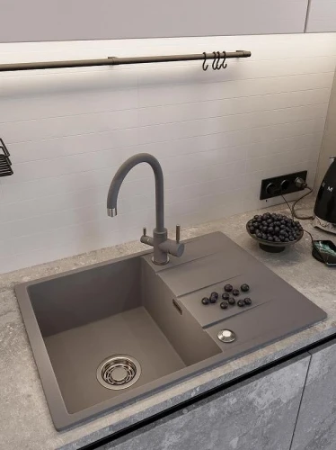 Кухонная мойка Emar Quartz 70 EMQ-1700.Q цвет Алмаз